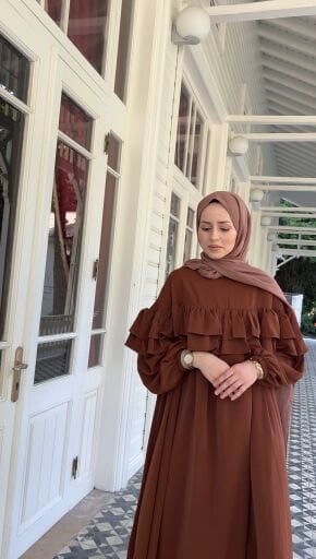 REVA MODEL ELBİSE FERACE 