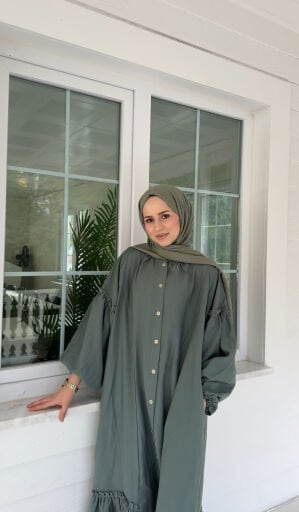 MEHLİKA YARIM DÜĞME ELBİSE 