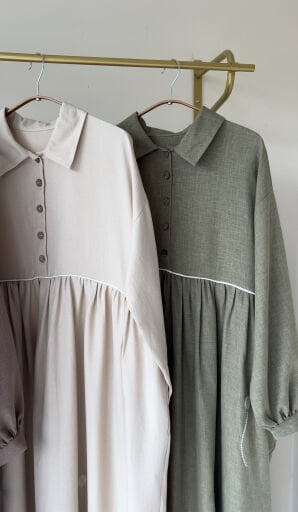 SARE BALON NAKIŞLI ELBİSE 