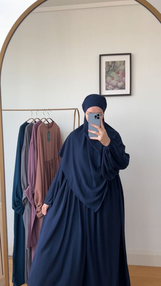 LACİVERT MEDİNE İPEĞİ SUFLE