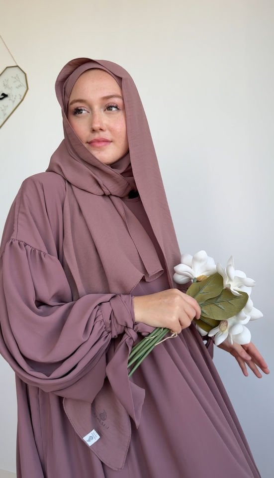 PASTEL PUDRA MİHRİMAH ŞAL TAKIM