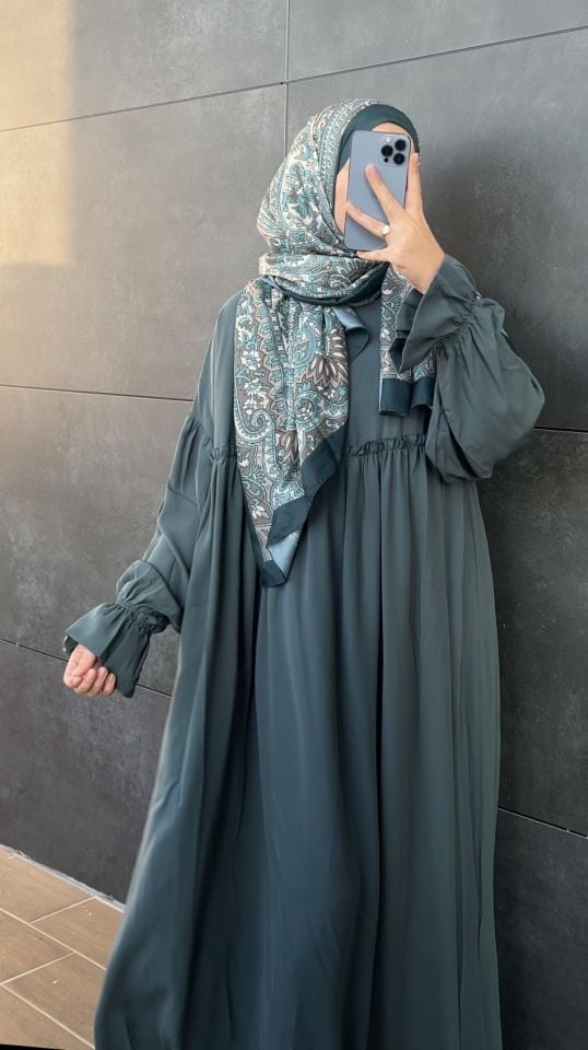 MİNT RENGİ SAREL ELBİSE