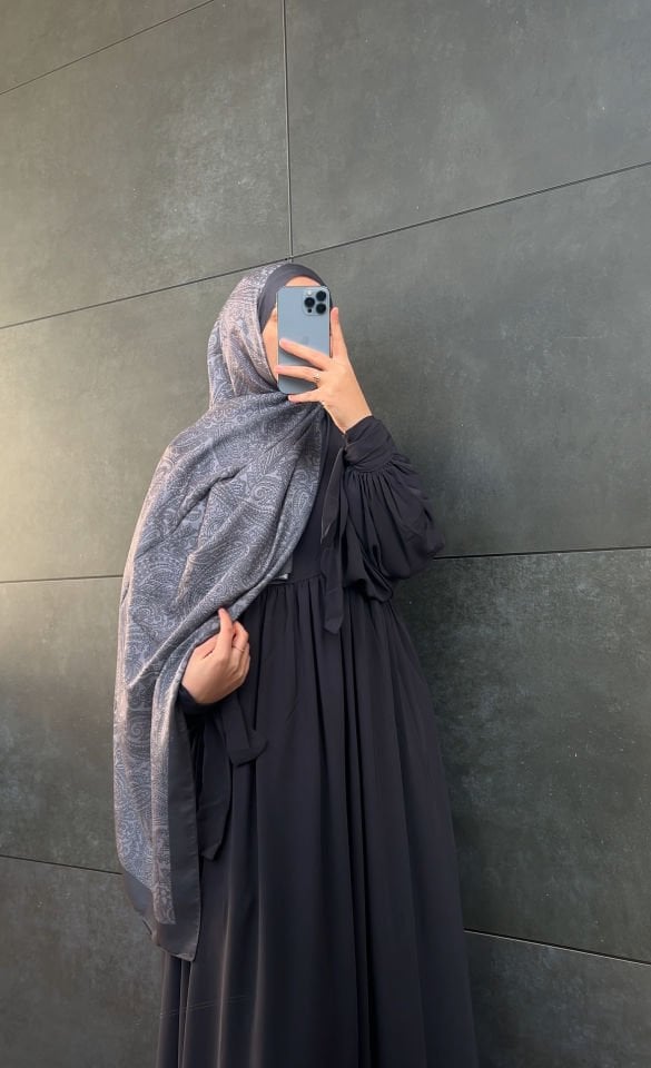 FÜME MİHRİMAH ETNİK ŞAL TAKIM GRİ