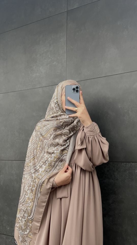 KOYU BEJ MİHRİMAH ETNİK ŞAL TAKIM