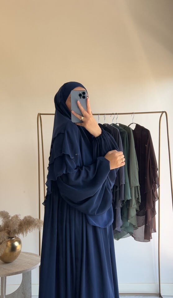 LACİVERT ŞİFON SUFLE