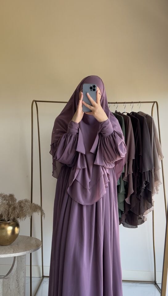 GÜL KURUSU MİHRİMAH ŞİFON SUFLE TAKIM