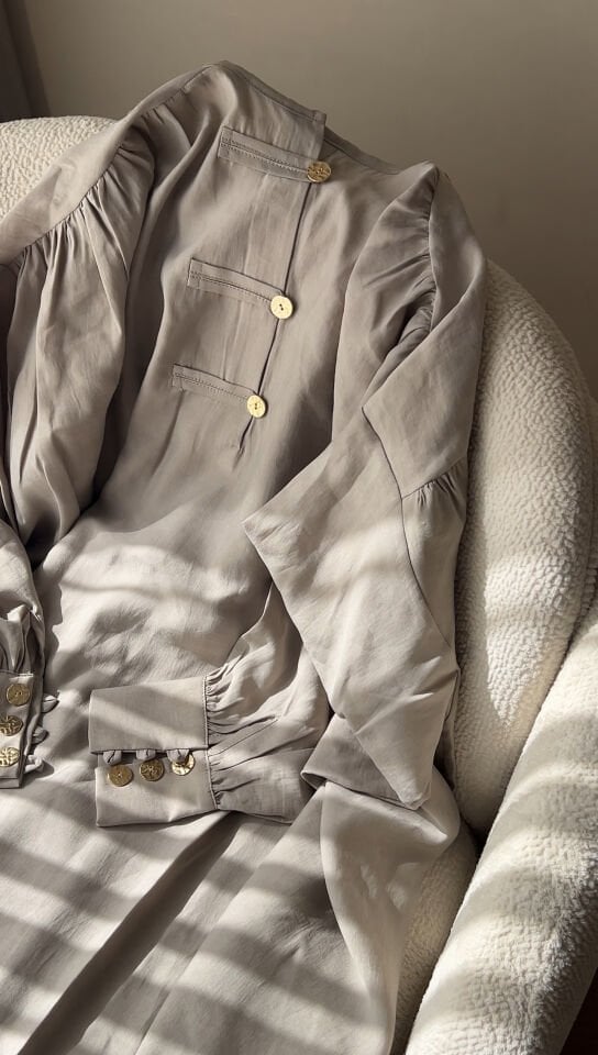 LİN MODEL MODAL ELBİSE TAŞ RENK