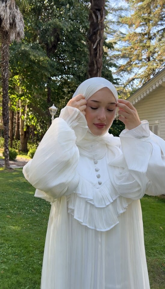 SAFİR ELBİSE BEYAZ