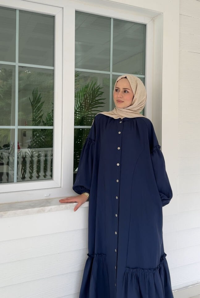 MEHLİKA ELBİSE DOLUNAY MAVİ