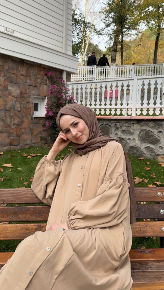 MEHLİKA ELBİSE KOYU BEJ