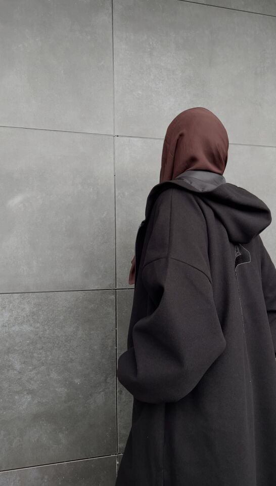 MİM  NAKIŞLI KABAN SİYAH