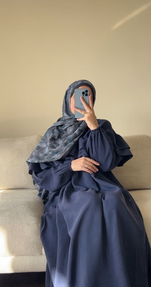 REVA ELBİSE LACİVERT ŞAL TAKIM