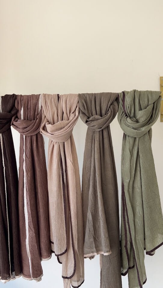 ETNİK DESEN MÜSLİN ŞAL SOFT YEŞİL(ÇAĞLA)