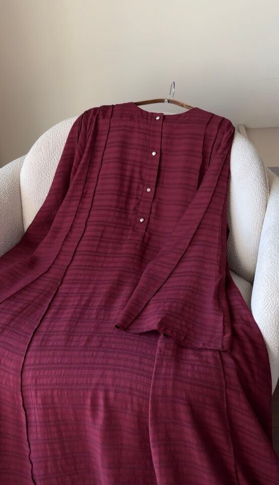 LİVA ELBİSE BORDO
