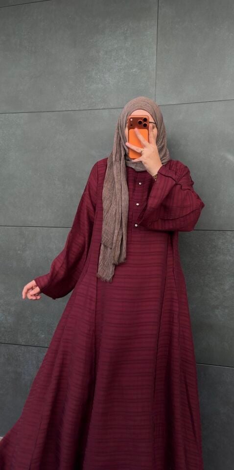 LİVA ELBİSE BORDO